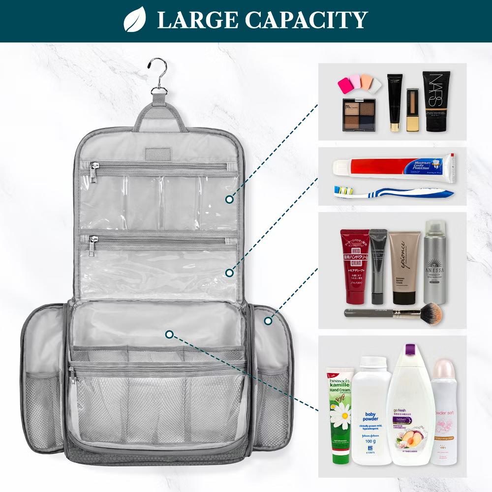 Large Hanging Toiletry Bag, Travel Women Men Cosmetic Organizer, Water Resistant Makeup Accessories Essentials Kit - Image 32