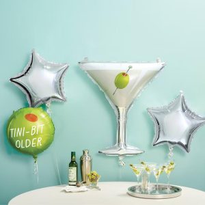 5ct Tini Bit Older Martini Birthday Foil Balloon Bouquet
