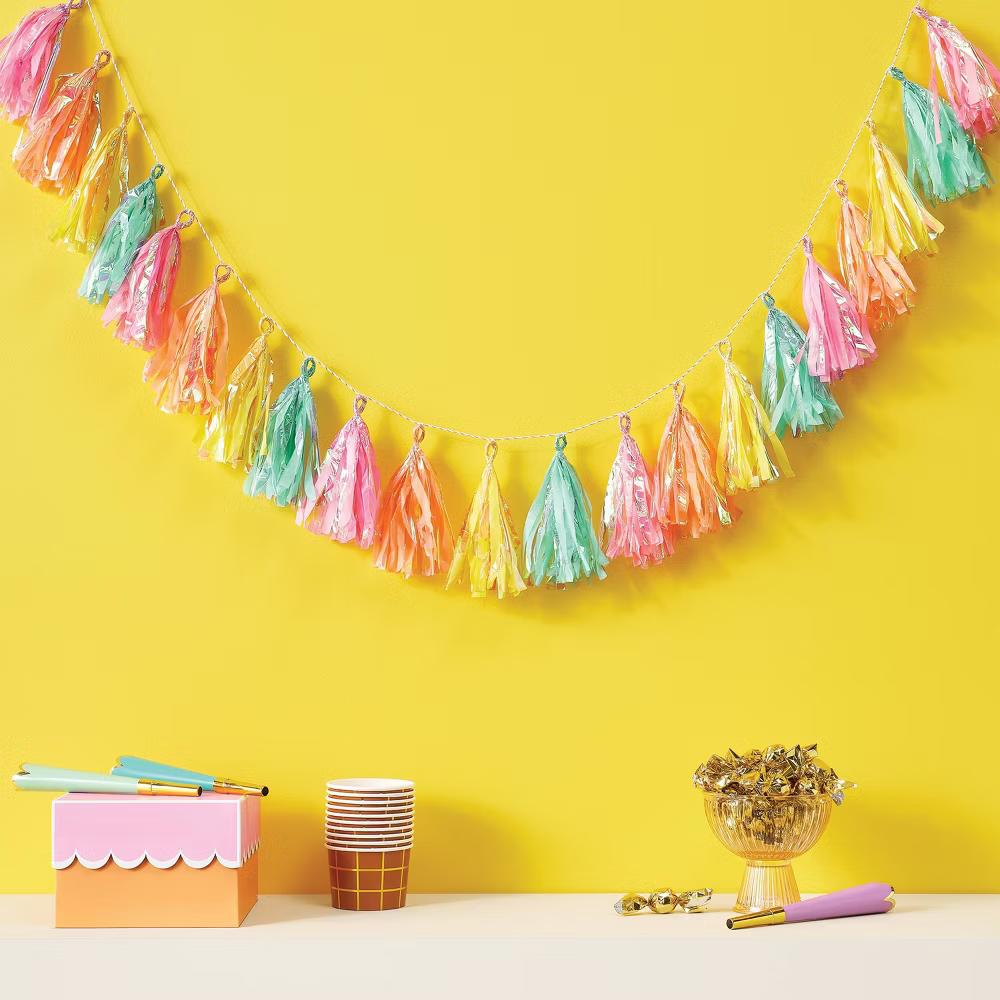 Iridescent Tassel Garland