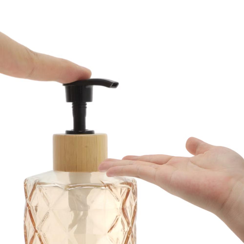 Reusable Round Bottom Diamond Pattern Soap Dispenser 11.16oz 1 Pc - Image 9