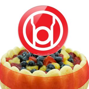 Green Lantern Blackest Night Red Lantern Logo Acrylic Cake Topper