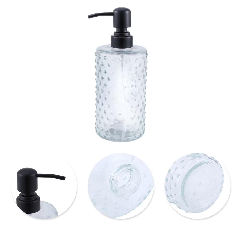 Elegant Polka Dot Pattern Soap Pump Dispenser for Bathroom 16.9oz 1 Pc - Image 17