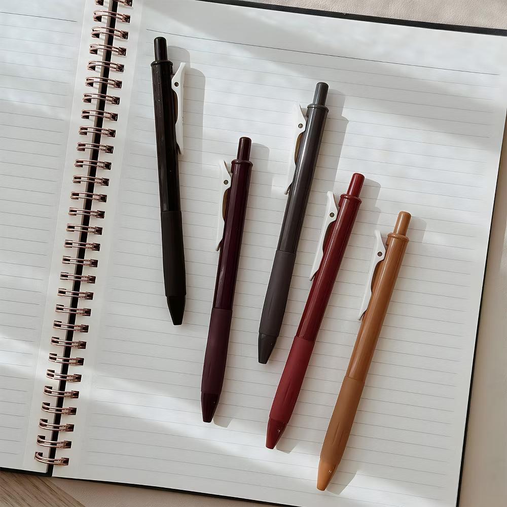 Multi-Color Retractable Gel Pen Set (5 pack), 0.5mm Fine Point, for Writing, Journaling, Drawing, Home and Office, Neo-Classic - Image 8