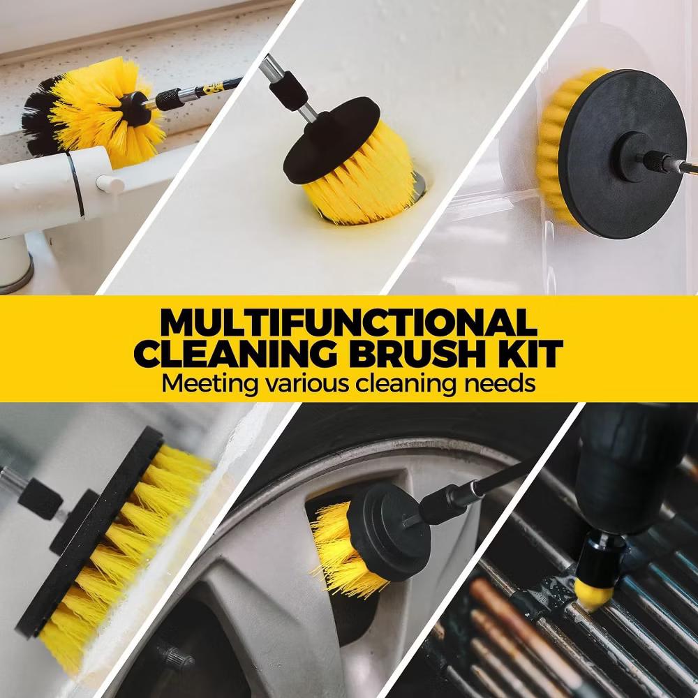30Pack Drill Brush Set – Power Scrubber, Scrub Pads & Sponge for Grout, Tiles, Sinks, Car Polishing & Cleaning - Image 4