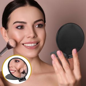 Folding Small Round Travel Women Girls Portable Pocket Mirror 12 Pcs