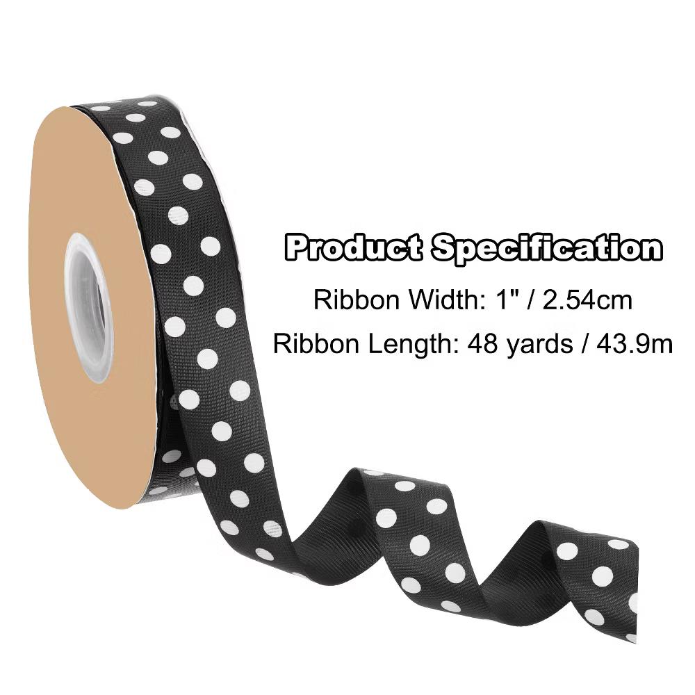 Wired Edge Craft Embellishments Polka Dot Grosgrain Ribbon 48 Yards - Image 6
