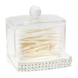 Bathroom Q-Tips Holder Chrome - Laura Ashley