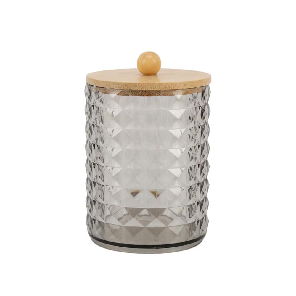 Dustproof Diamond-pattern Bath Canister 1 Pc - Image 13
