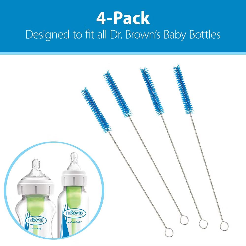 Dr. Brown's Flow Reusable Vent System Baby Bottle Bristle Cleaning Brushes - 4ct: BPA-Free - Image 4