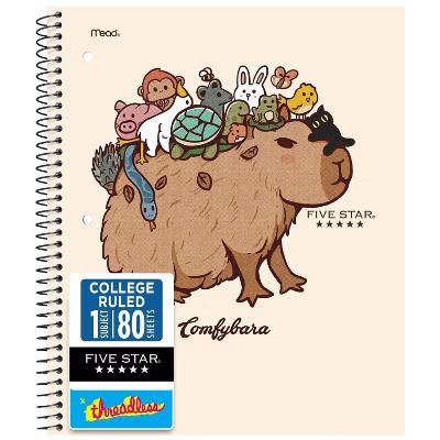 Five Star 8.5"x11" Threadless College Ruled Notebook 80 Pages Comfybara - Image 6