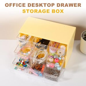 Plastic Office Supplies Bedroom Desk Makeup Storage Drawers