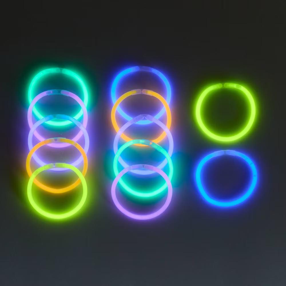 12ct Glow Bracelets - Multicolor Neon Party Favors for Kids, Goodie Bag Essentials, All Occasions - Image 3