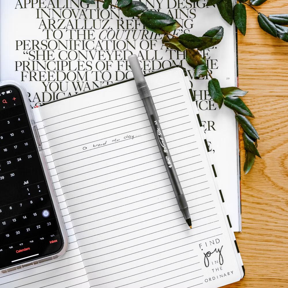 10pk Round Stic Xtra Life Ballpoint Pens 1.0mm Medium Point Black Ink: Back to School Supplies for Students & Teachers