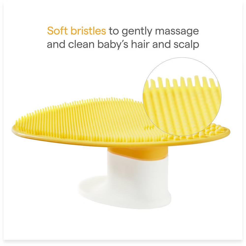 Squeeze and Scrub Silicone Bath Brush with Soap Dispenser - Image 5