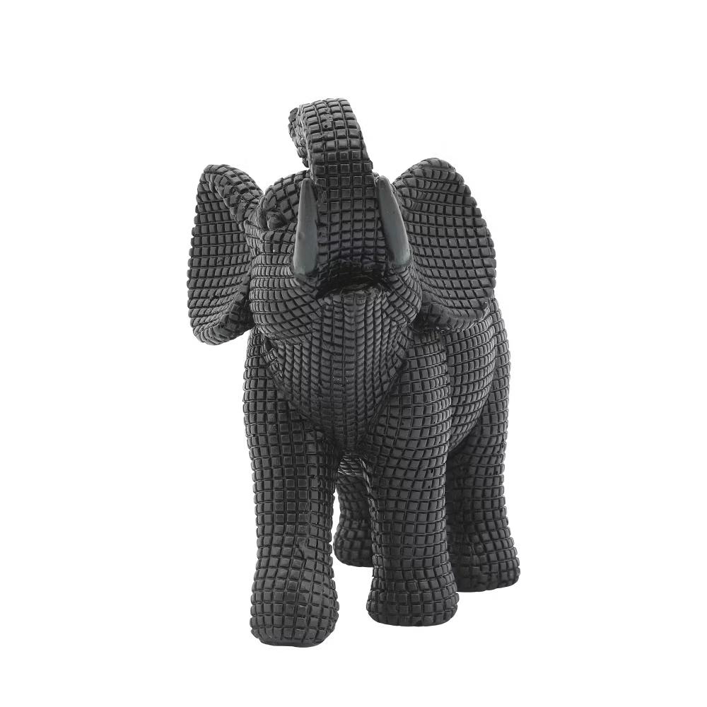 Sagebrook Home 7" Elephant Sculpture - Decorative Polyresin Elephant Statue For Home Decor - Table Accent, Desktop Figurine - Image 7