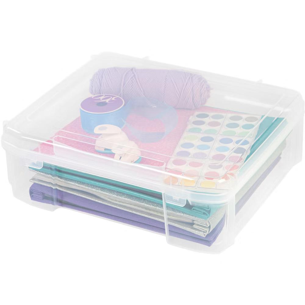 USA Paper Thick Portable Plastic Scrapbook Storage Snap Tight Cases - Image 19