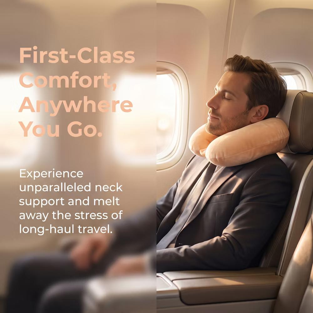 Solid PP Cotton Lightweight Office U-Shape Travel Neck Pillows 11x11in 1 Pc - Image 18
