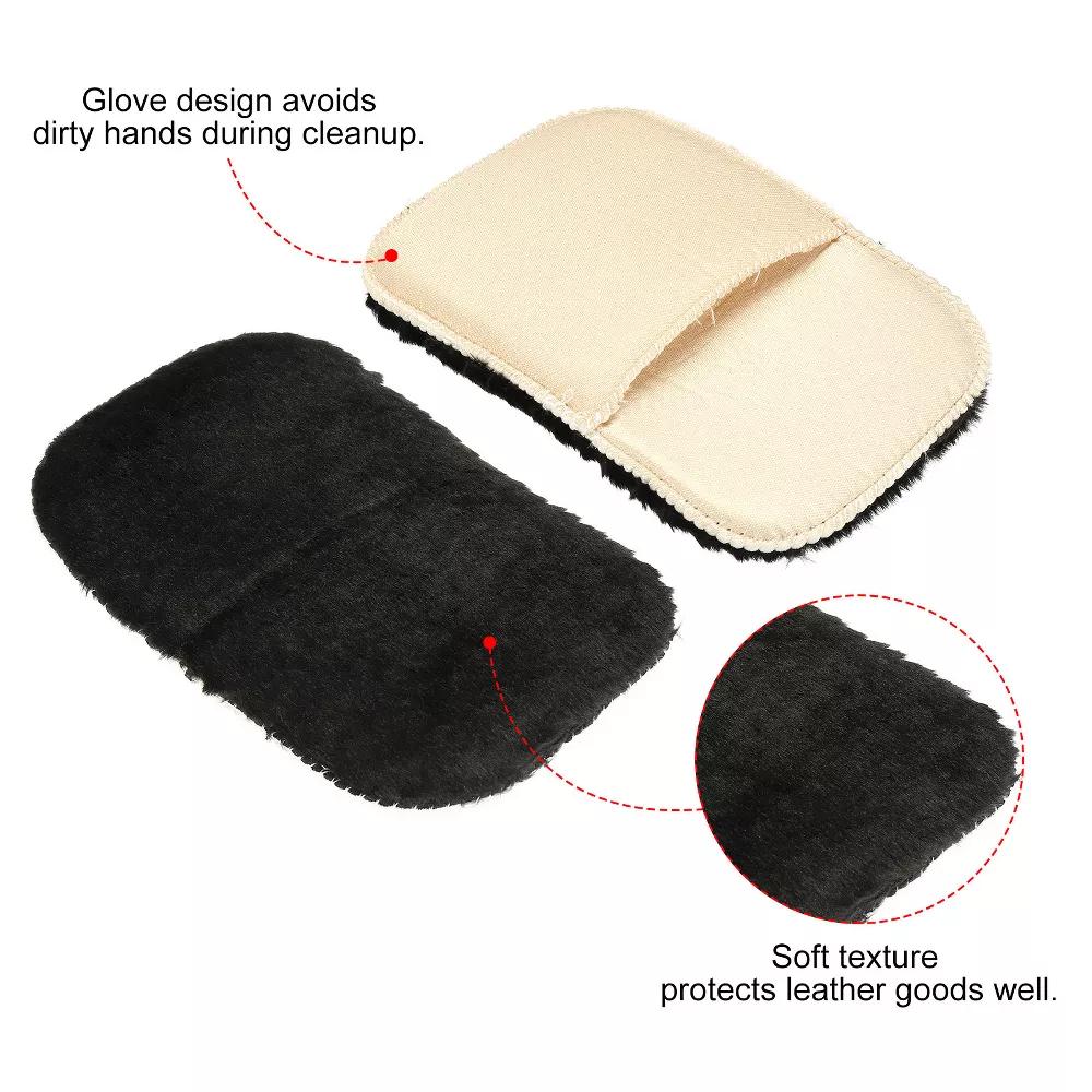 Leather Boots Shoes Polishing Cleaning Shine Gloves 4 Pcs - Image 3
