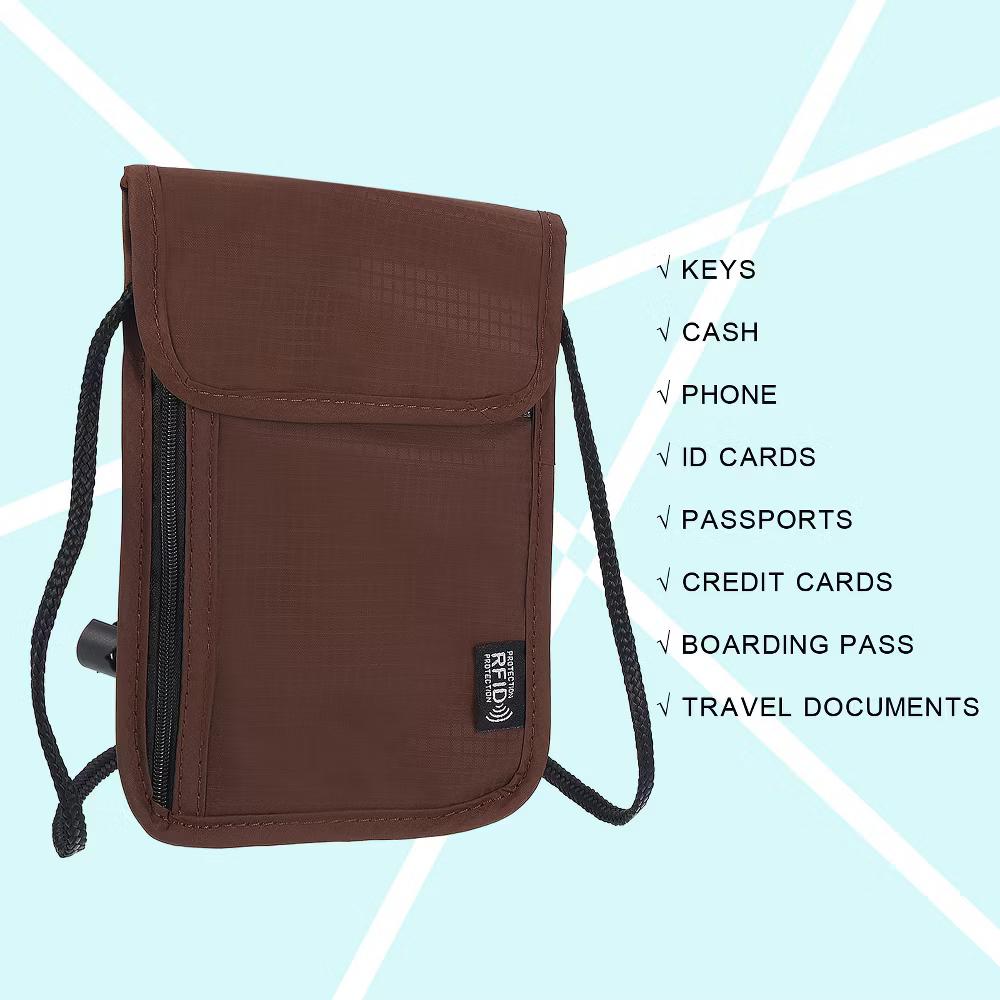 Waterproof Passport Holder Neck Wallet for Women Men - Image 12