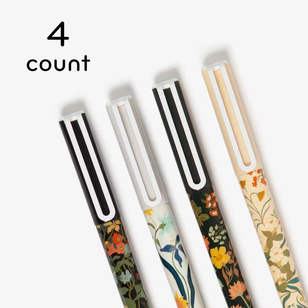 4ct Fine Point Fashion Dry Erase Markers Botanical Studies: Desk Accessories for Teachers & Dry Erase Board - Image 2
