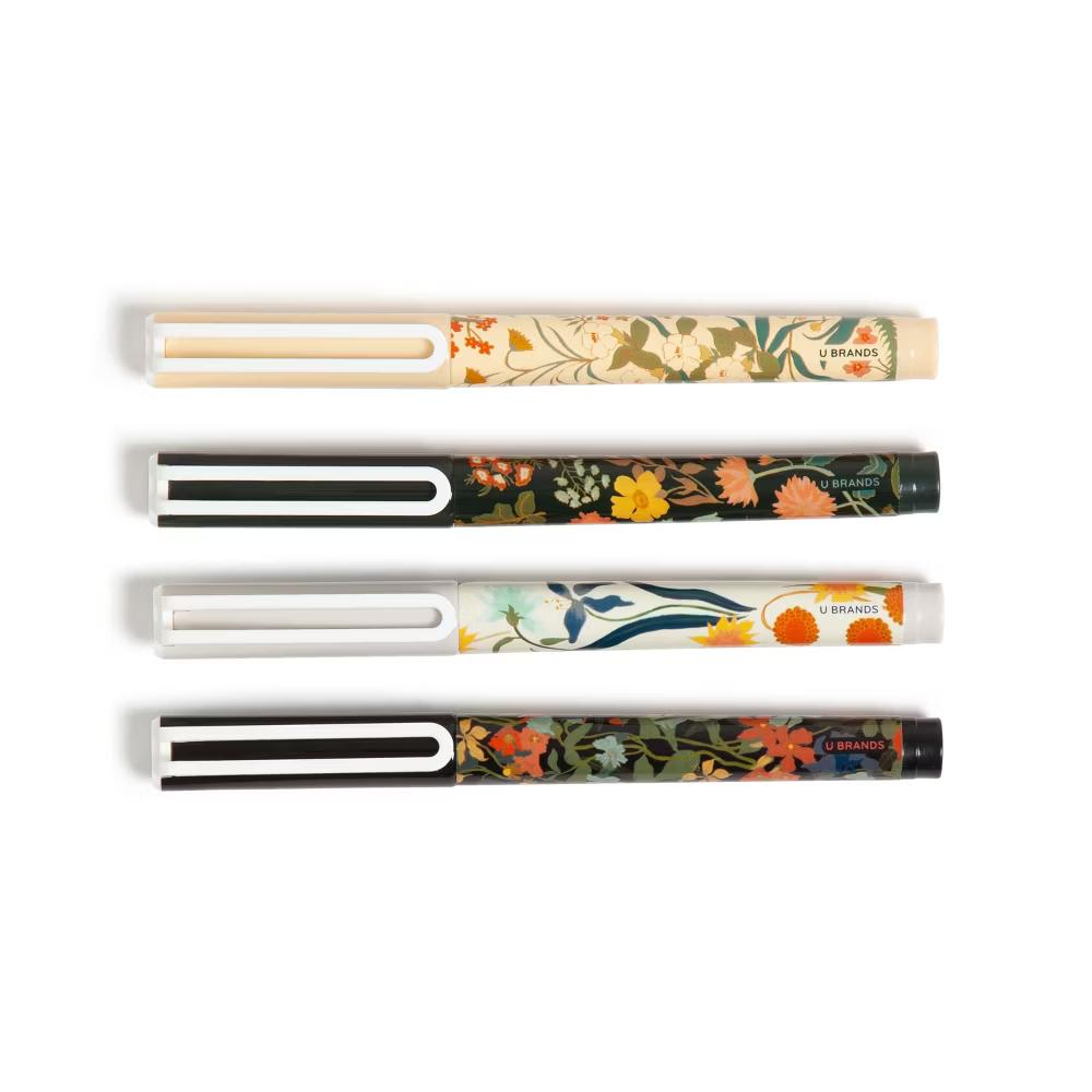 4ct Fine Point Fashion Dry Erase Markers Botanical Studies: Desk Accessories for Teachers & Dry Erase Board - Image 3