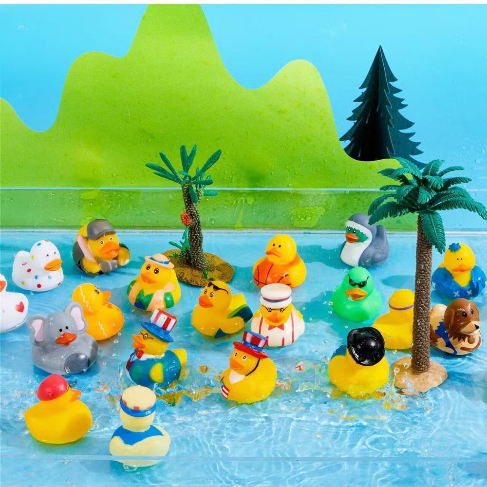 15 Pcs Assortment Rubber Duck Toy Duckies for Kids, Mini Duckie Toys for Baby Bath Shower Toys, Summer Beach
Pool,Halloween Party Favors - Image 6