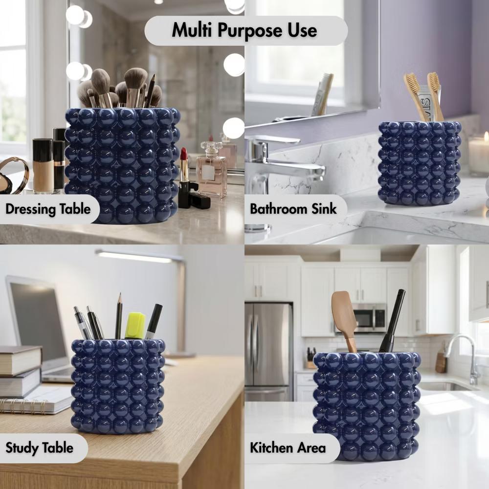 Better Trends Nova Bathroom Accessories Collection Toothbrush Holder 100% Resin with Bubble Pattern for Vanity Decor & Countertop - Image 25