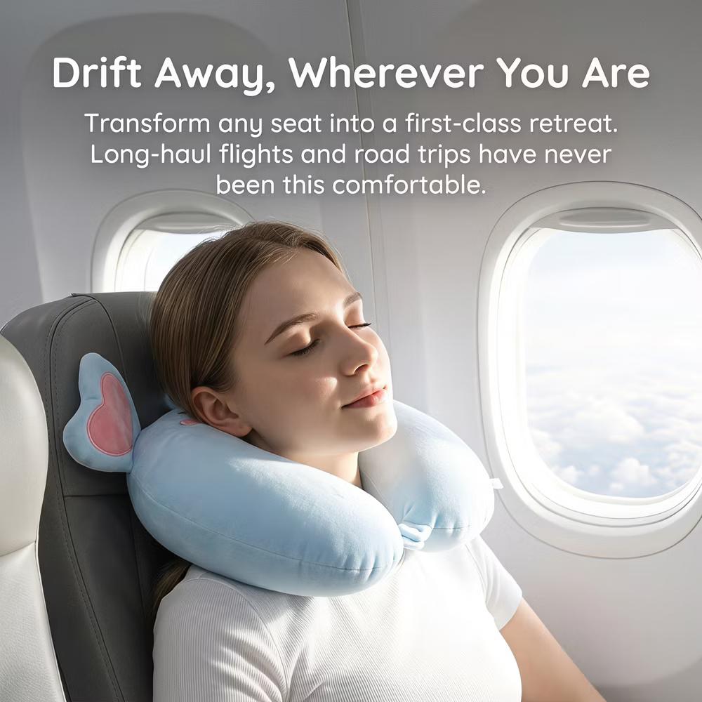 U-Shape Memory Foam Portable Traveling Travel Neck Pillows 12x12in 1 Pc - Image 19
