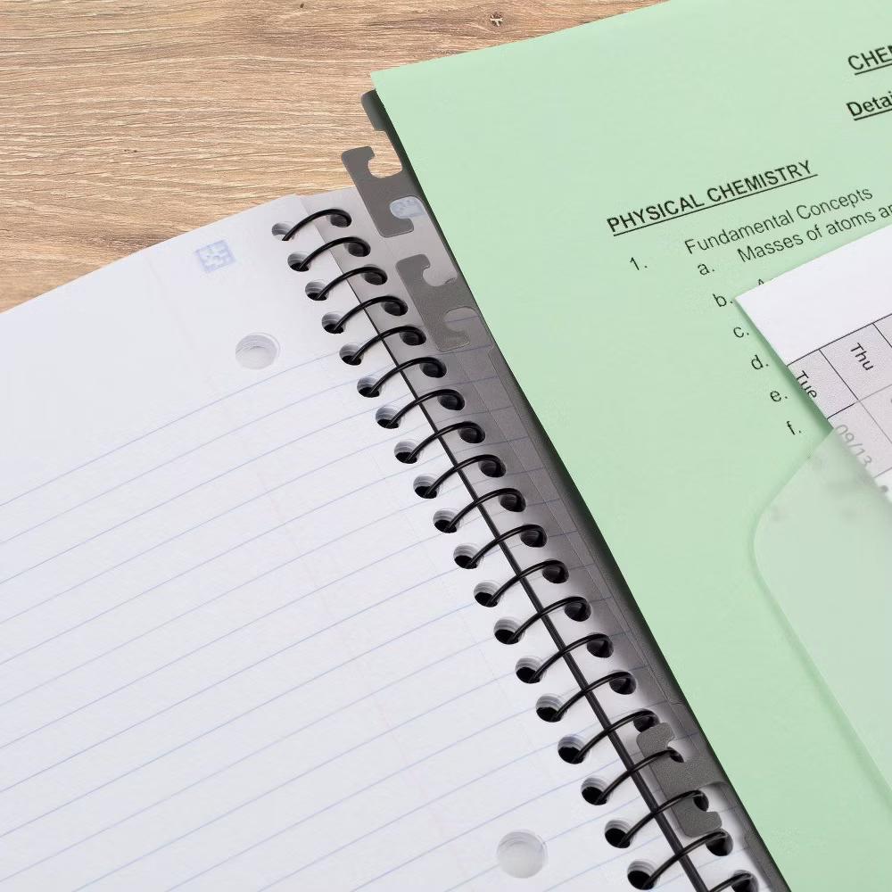Five Star 200 Sheets 5 Subject College Ruled Spiral Notebook with Pocket Dividers White: School Supplies, 3 Hole Punched - Image 3