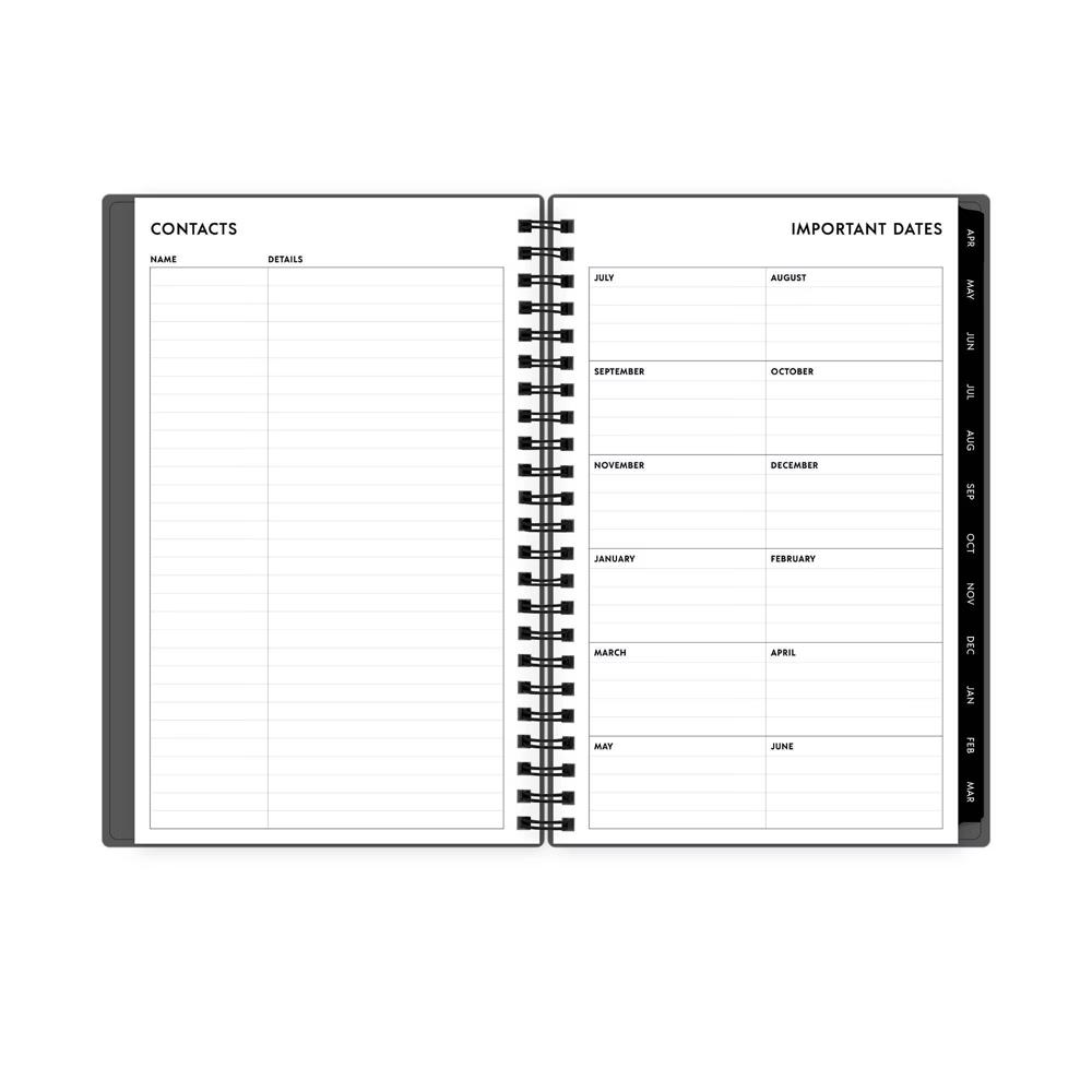 Blue Sky 5"x8" 2026-2027 Planner Gray Weekly/Monthly 15 Months Safety Wirebound - Image 11