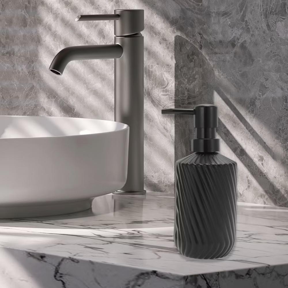 Durable Cylinder Twill Lines Soap Dispenser 1 Pc - Image 2