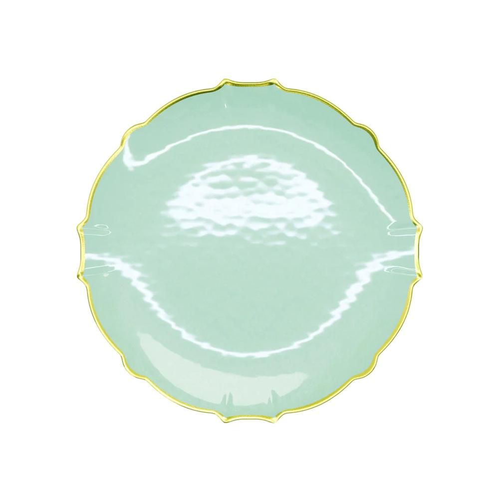 Trendables 40 Pieces Plastic Disposable Wedding Plates Set - 20 7.5" & 20 10" Thin & DelicateTinted Petals Plates with Rim - Image 63