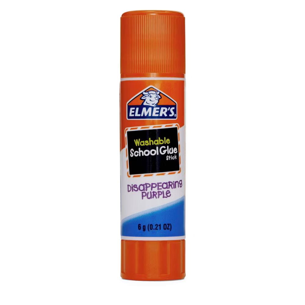 12pk Washable School Glue Sticks - Disappearing Purple: Non-Toxic, Dries Clear, Large Glue Sticks 12 Pack