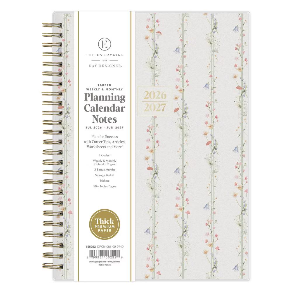 The Everygirl 5.875"x8.625" 2026-2027 Blue Sky Weekly/Monthly Planner Notes Fable Vines Frosted - Image 2