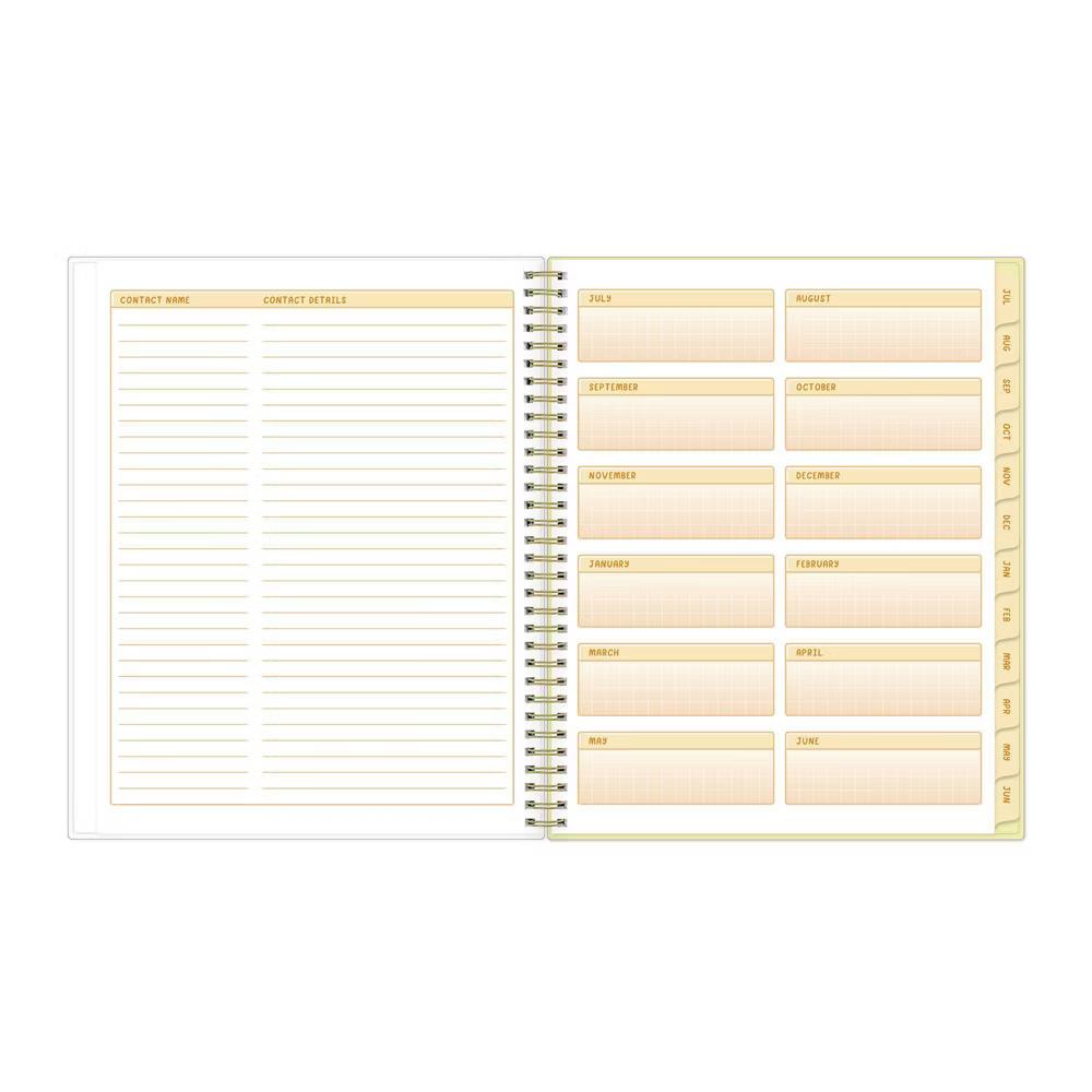 Unicorn Eclipse 8.5"x11" 2026-2027 Weekly/Monthly Planner Lemons Smooth Frosted Safety Wirebound - Image 10