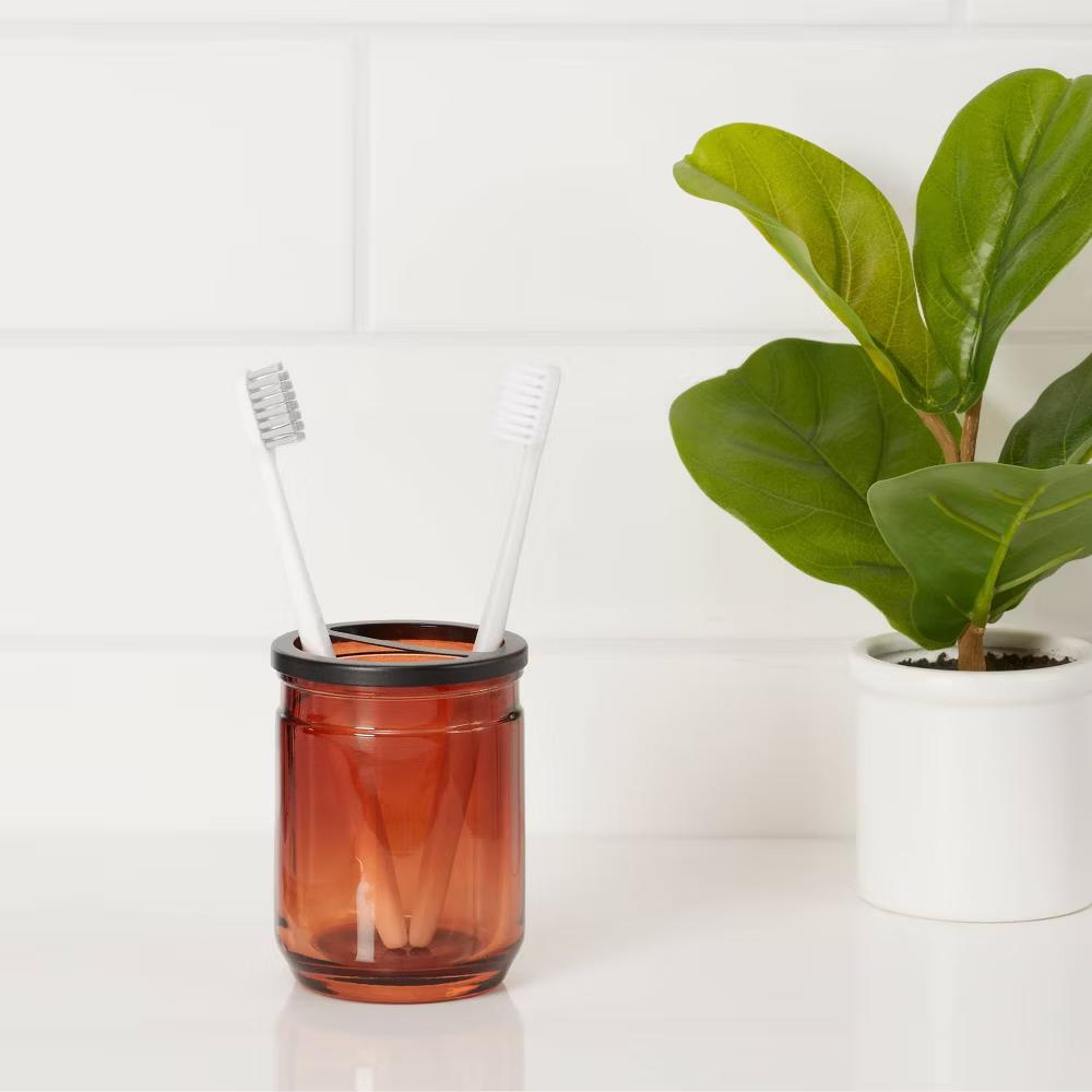 Apothecary Toothbrush Holder Amber - Image 4