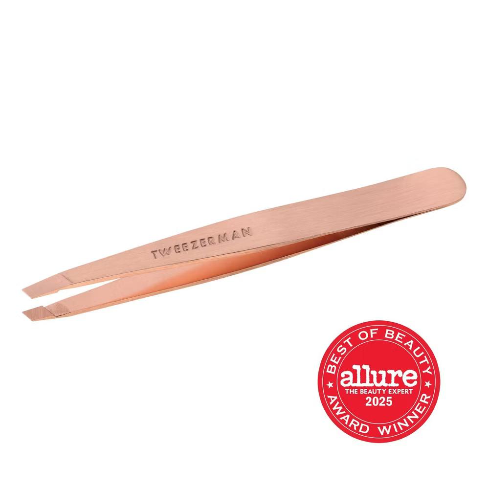 Slant Tweezer - Rose Gold: Stainless Steel, Eyebrow Hair Removal Tool - Image 7