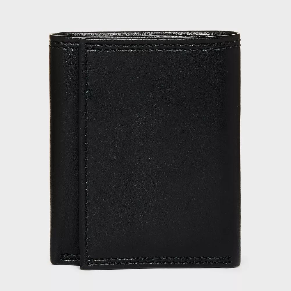 Men's RFID Trifold Wallet - Black - Image 3