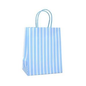 Small Striped Gift Bag Blue/White