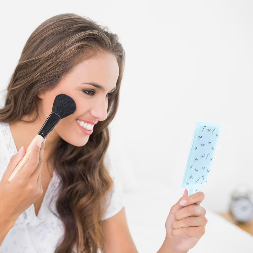 Eyelash Pattern Square Handheld Mirror 1 Pc - Image 3