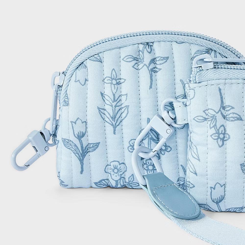Girls' Floral Wristlet Pouch 2pc Set - Blue - Image 5