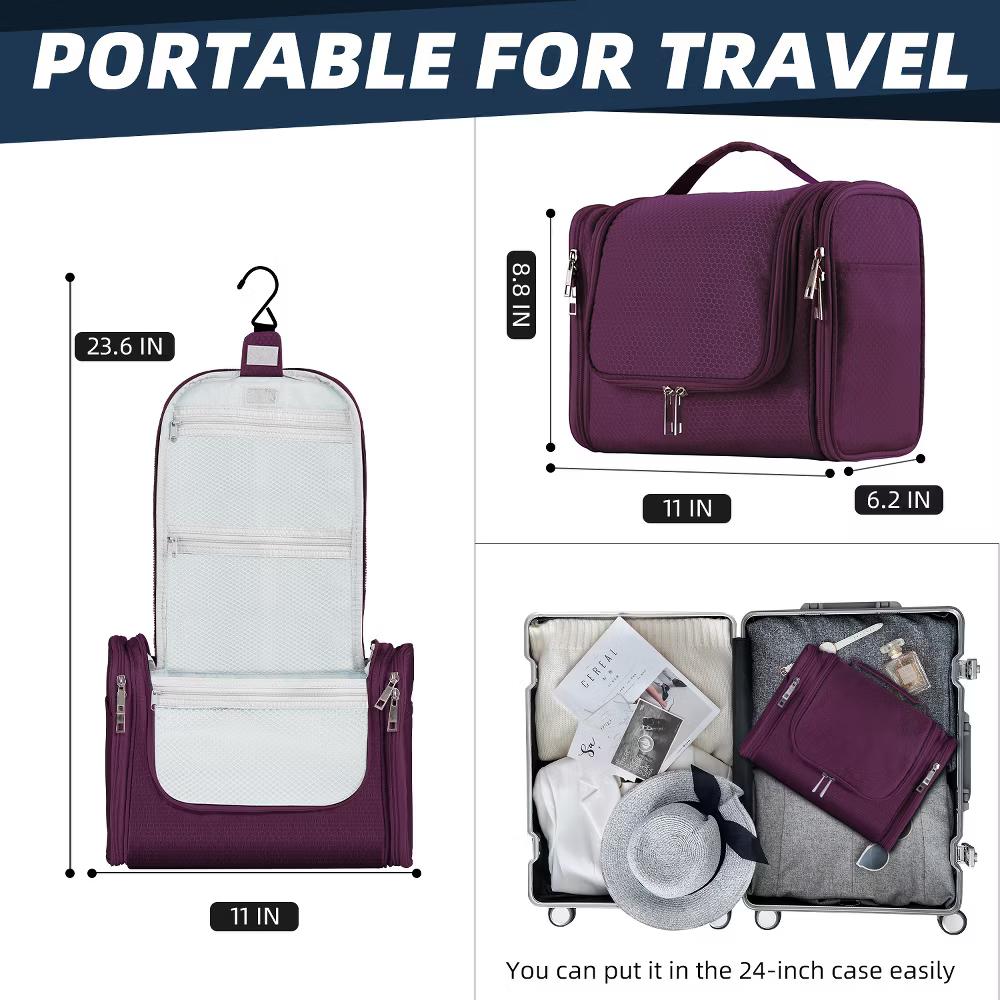 Large Capacity Toiletry Bag for Women and Men, Hanging Toiletry Organizer Cosmetics Makeup Bag - Image 52