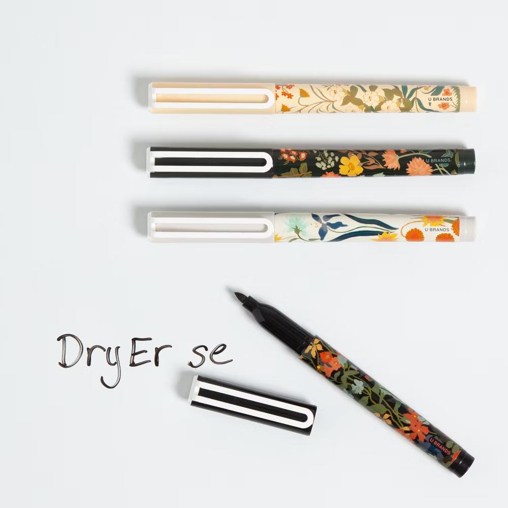 4ct Fine Point Fashion Dry Erase Markers Botanical Studies: Desk Accessories for Teachers & Dry Erase Board - Image 8