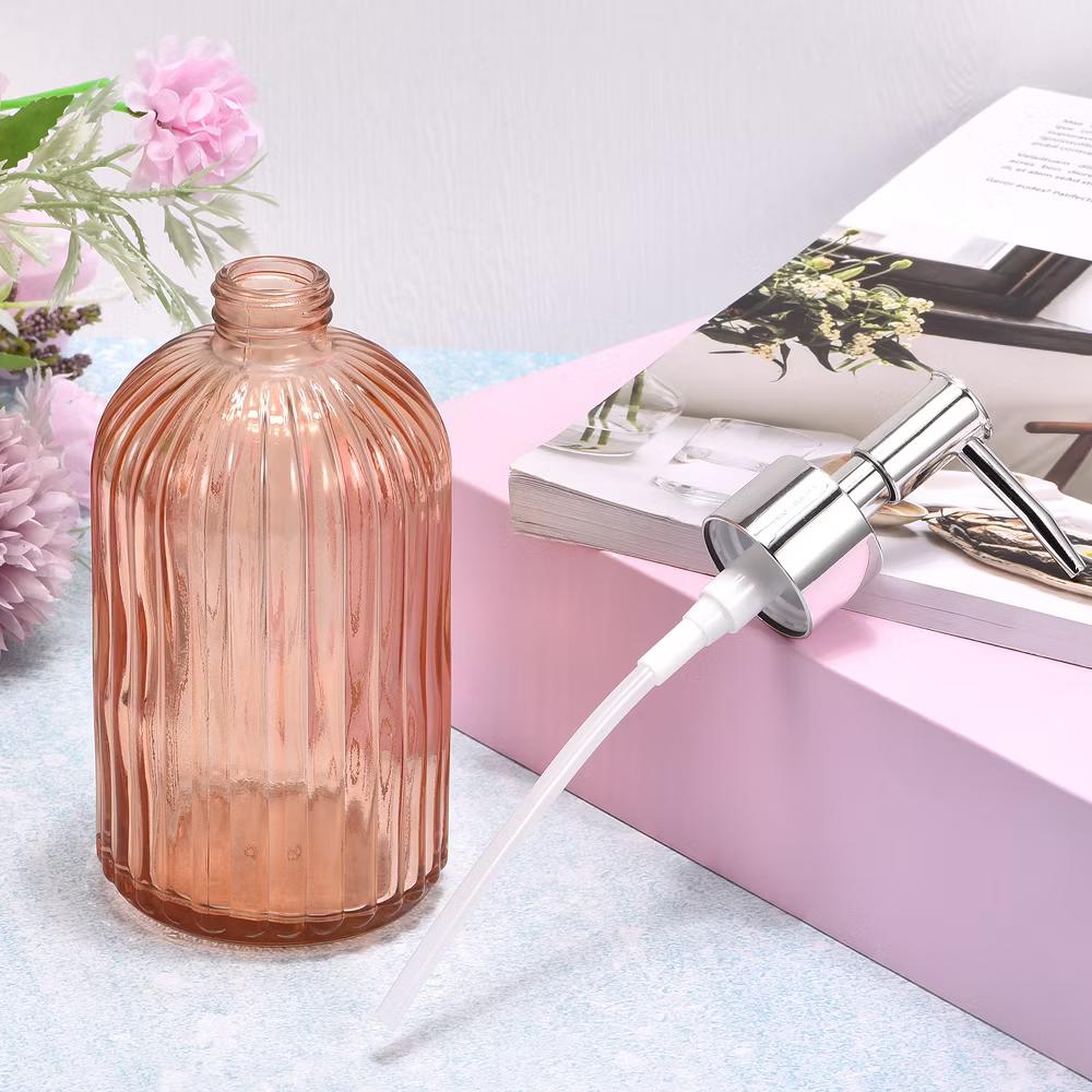 Durable Glass Soap Dispenser with Silver Pump for Bathroom - Image 8