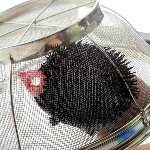 Norpro Silicone Dish Scrubbing Sponge / Vegetable Scrubber Brush - Black Hedgehog Shaped