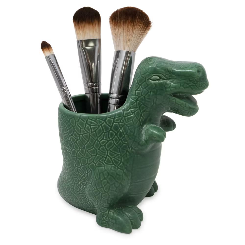 Isaac Jacobs Dinosaur Ceramic Cup, Toothbrush Holder - Multi-Purpose Organizer for Toiletries, Bathroom, Kitchen, and Crafts - Image 10