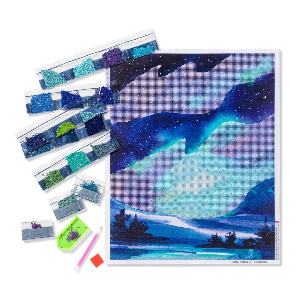 Gem by Number Galaxy Kit - DIY Art Kit with Gems & Fabric for Adult Crafting - Image 3