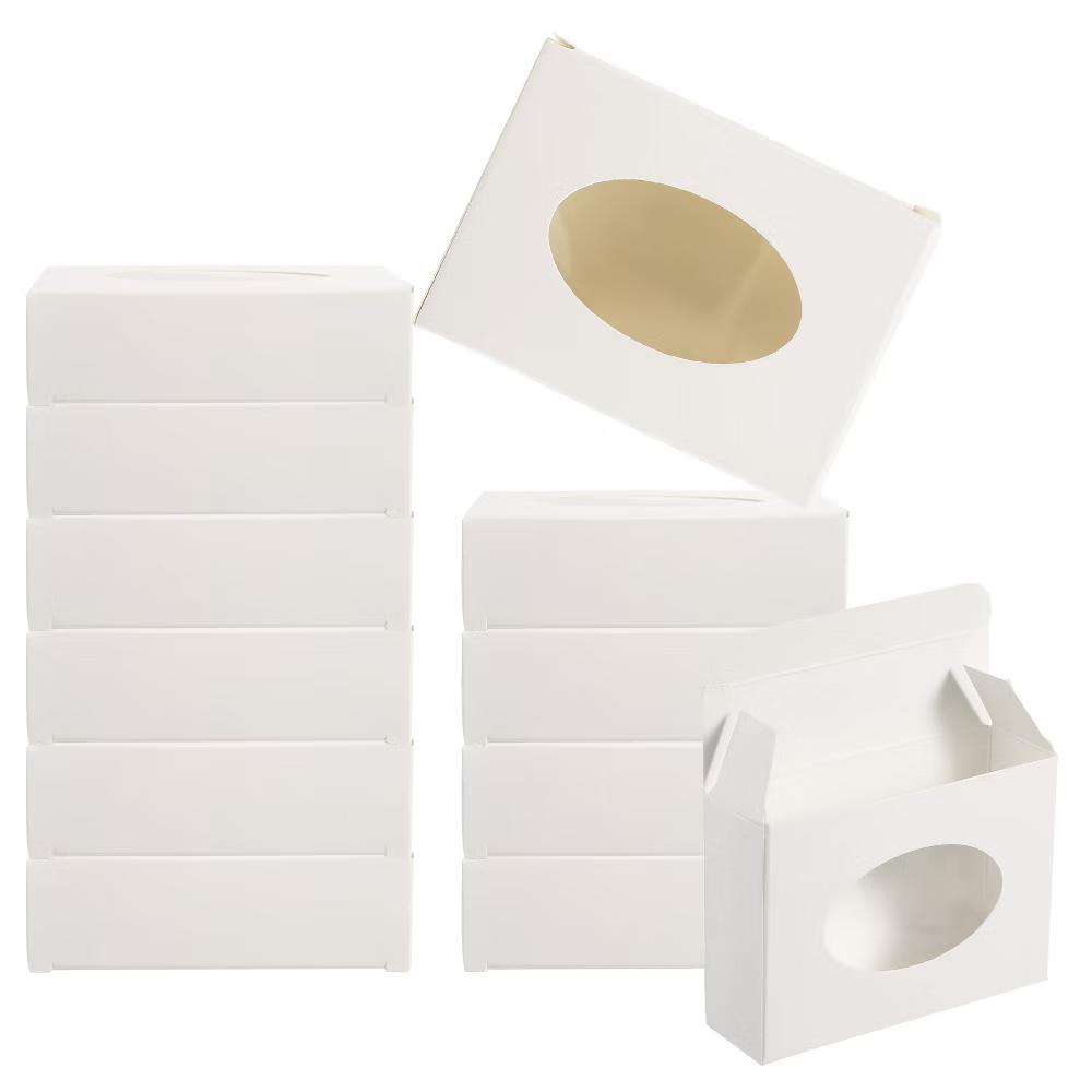 Paper Durable Soap Box with Oval Window for DIY Craft 30 Pcs - Image 2