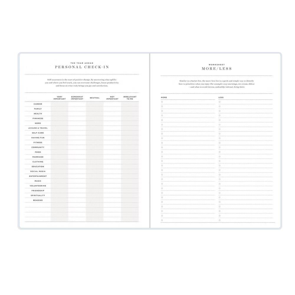 Day Designer 6"x8" 2026-2027 Boutique Edition Weekly/Monthly Planner Ticking Stripe Blue Bookbound - Image 13