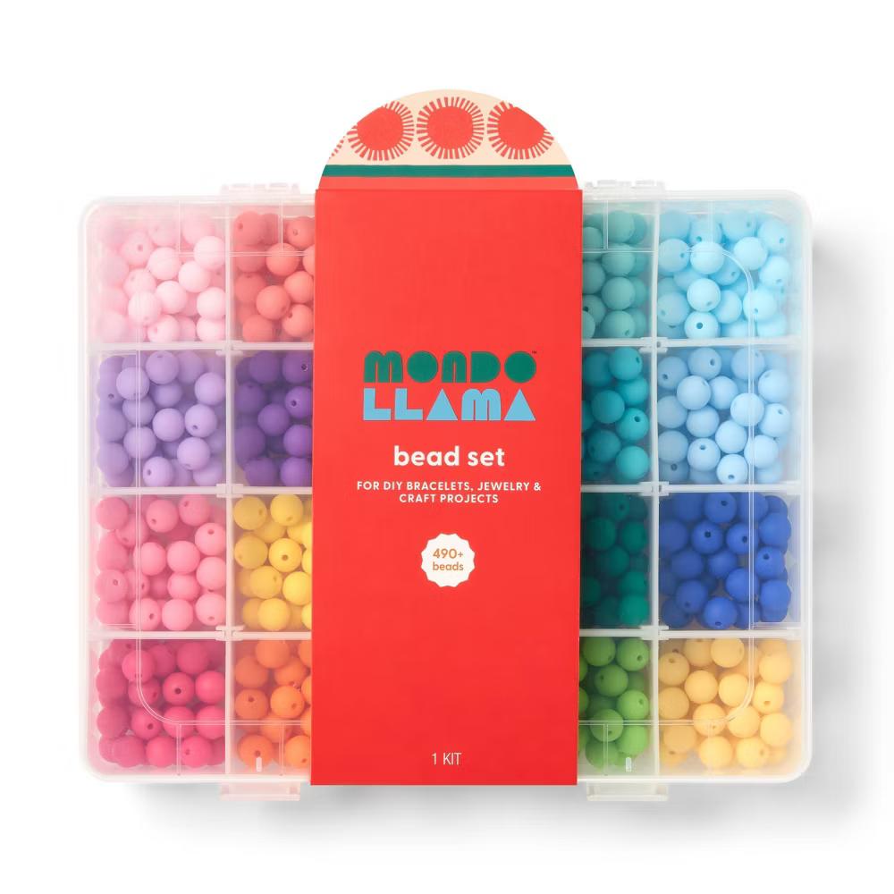 490+ Rainbow Acrylic Round Bead Kit - Image 3